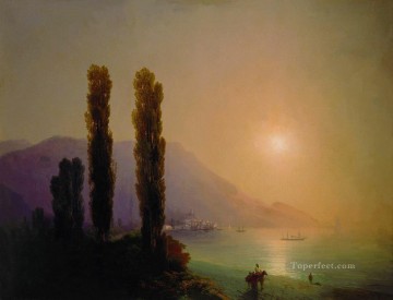 Ivan Aivazovsky amanecer en la costa de yalta Paisaje marino Pinturas al óleo